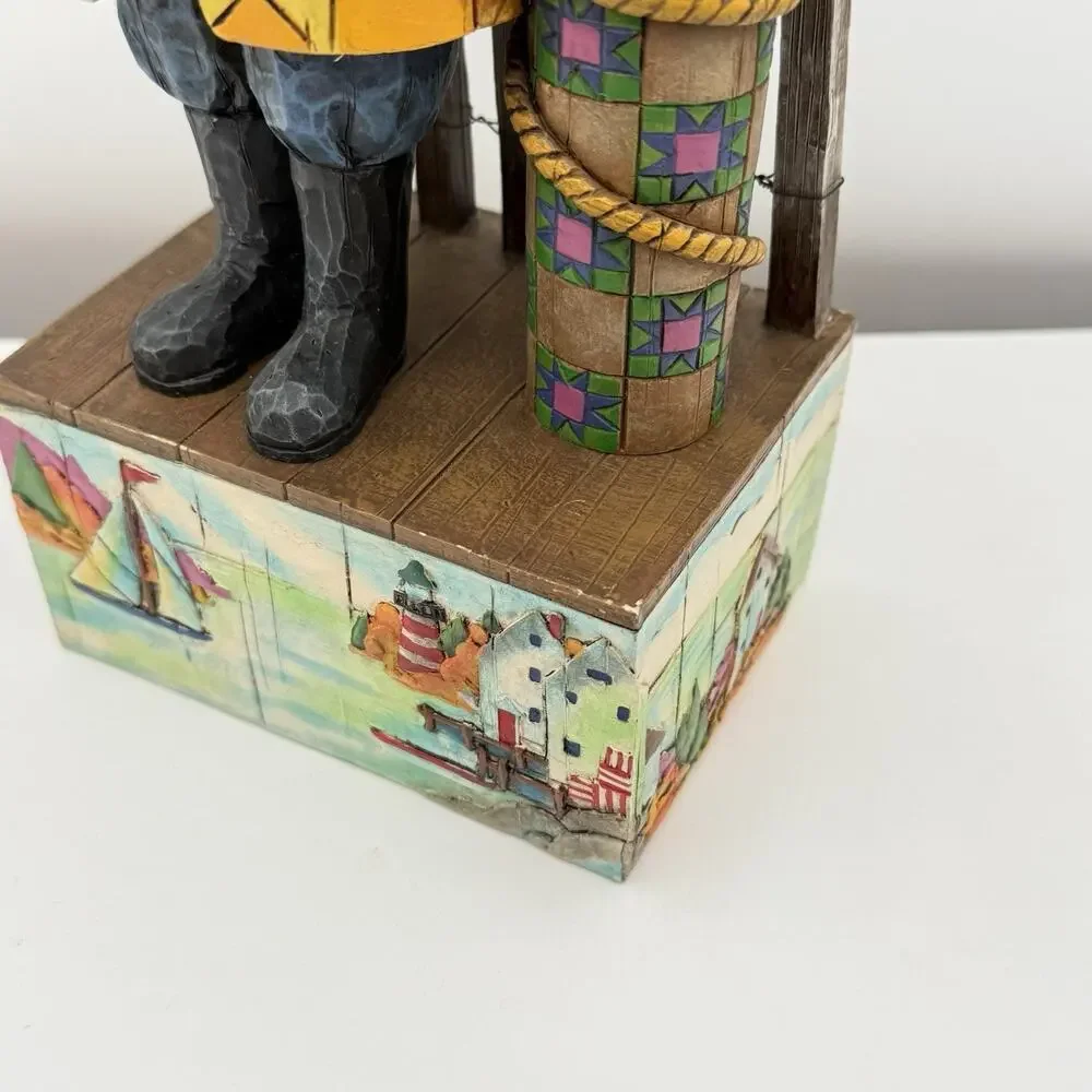 Jim Shore Sea Captain Cat 2004 Shorelights‎ Old Salt Evening Star 118741 VGC